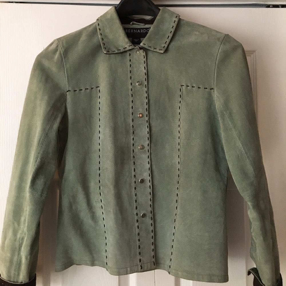BERNARDO SUEDE LEATHER JACKET SHIRT SIZE M